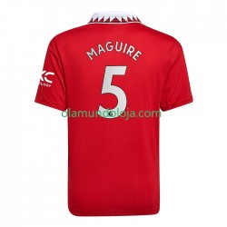 Camisola Manchester United Harry Maguire 5 Homem Equipamento Primeiro 2022-2023 Manga Curta
